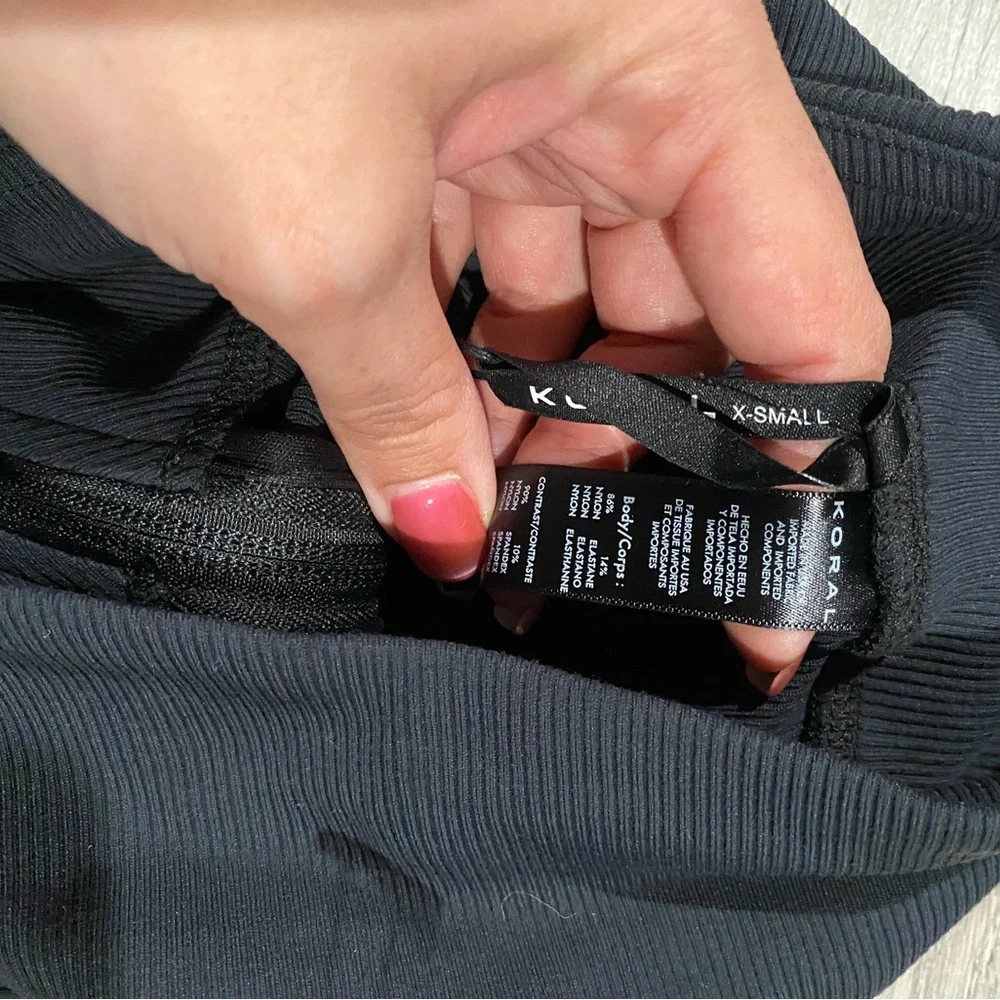 Koral Eternal Ribbed Biker Shorts Rib Black‎ and Pink High-Waisted XS